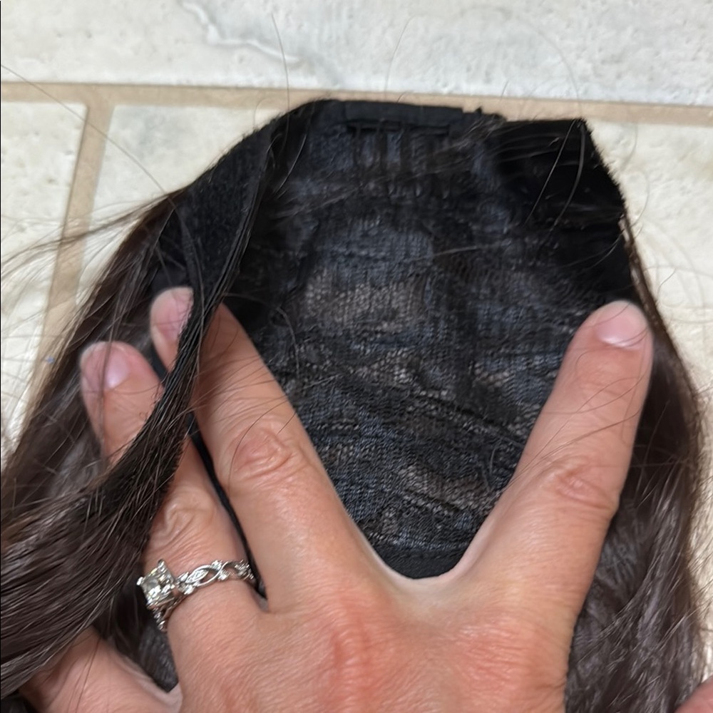 Elegant Brown Hair wrap around ponytail Extension for Women